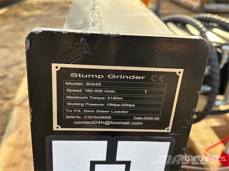 GIYI GY-BSG45 Skid Steer Stump Grinder (Unused) Power harrows and rototillers