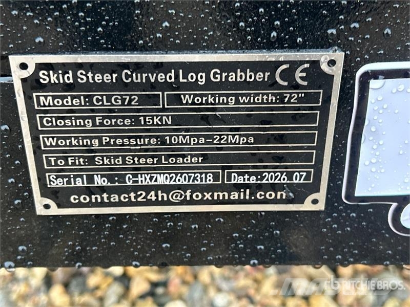 GIYI GY-CLG72 70 in Log Skid Steer Grapple (Unused Gribere