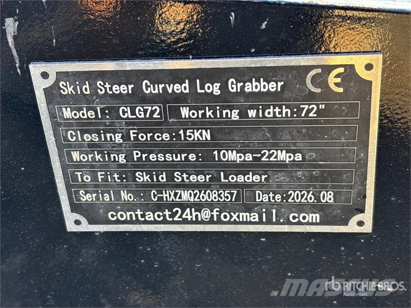 GIYI GY-CLG72 72 in Log Skid Steer Grapple (Unused Grijpers