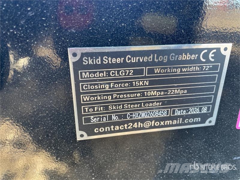 GIYI GY-CLG72 72 in Log Skid Steer Grapple (Unused Gripere
