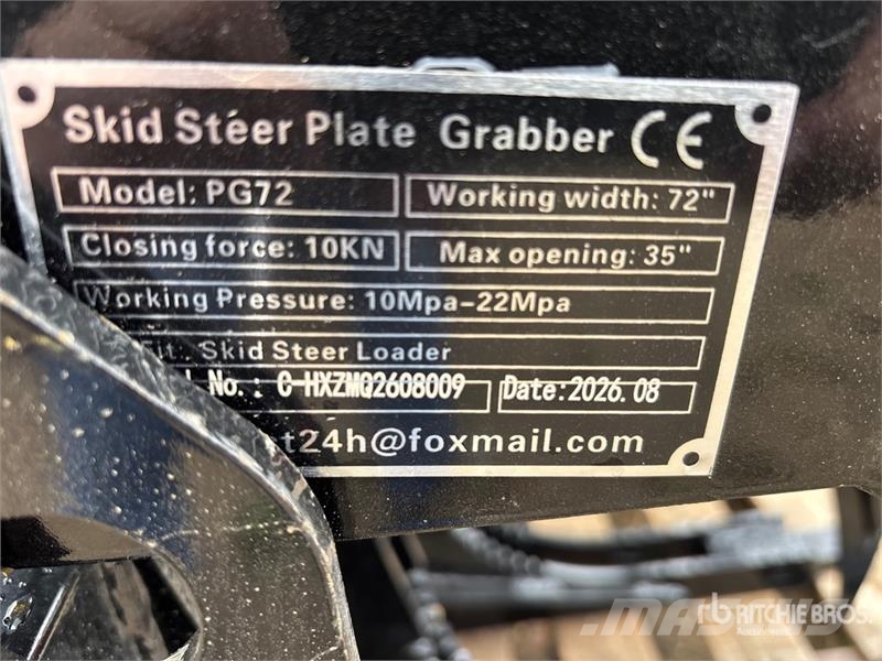  GIYI GY-CLG72 72 in Log Skid Steer Grapple (Unused Грейферы