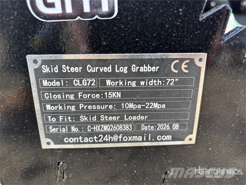 GIYI GY-CLG72 72 in Log Skid Steer Grapple (Unused Grijpers