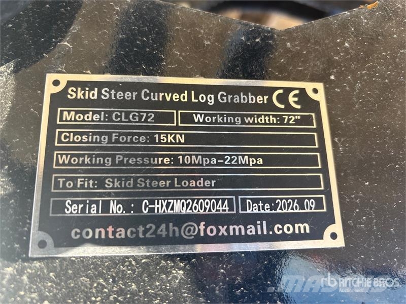 GIYI GY-CLG72 72 in Log Skid Steer Grapple (Unused Gripere