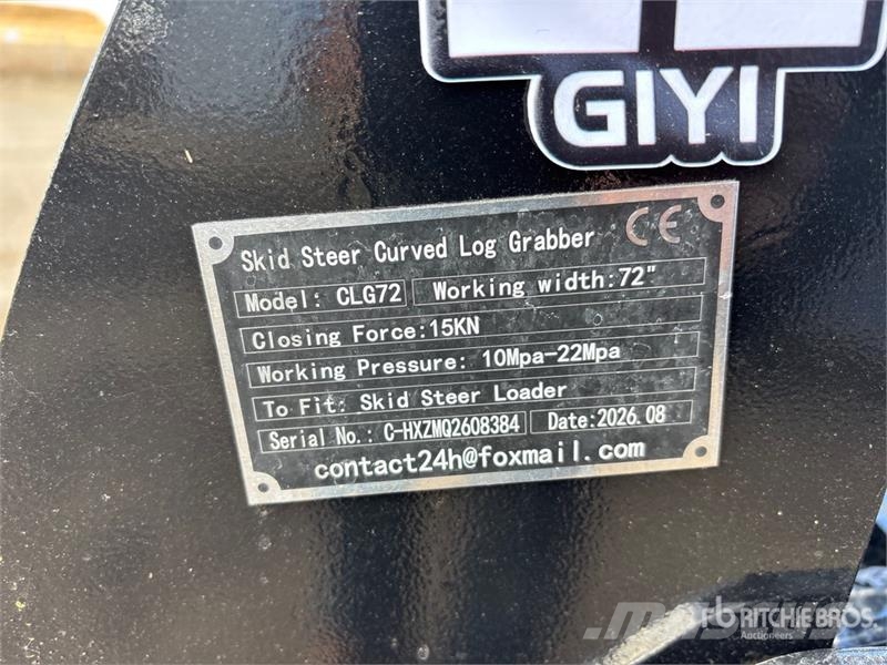  GIYI GY-CLG72 72 in Log Skid Steer Grapple (Unused Pašgrābji