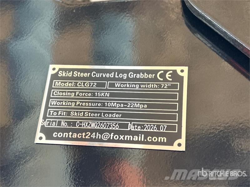 GIYI GY-CLG72 72 in Log Skid Steer Grapple (Unused Griebtuvai