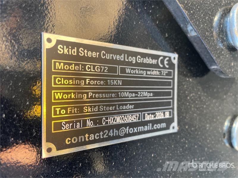 GIYI GY-CLG72 72 in Log Skid Steer Grapple (Unused Gripere