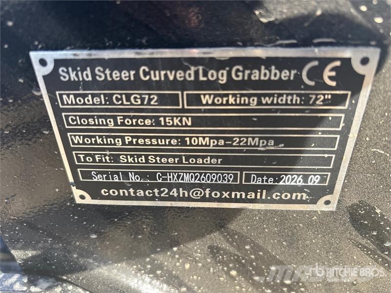 GIYI GY-CLG72 72 in Log Skid Steer Grapple (Unused Greifer