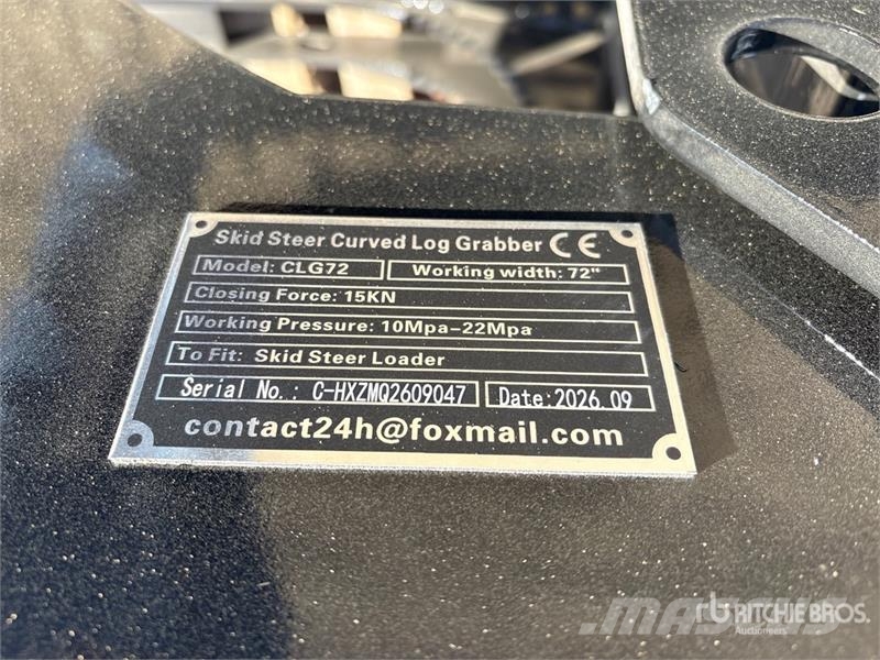 GIYI GY-CLG72 72 in Log Skid Steer Grapple (Unused Gripere