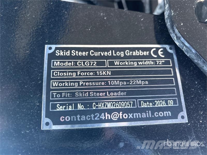 GIYI GY-CLG72 72 in Log Skid Steer Grapple (Unused Gripere