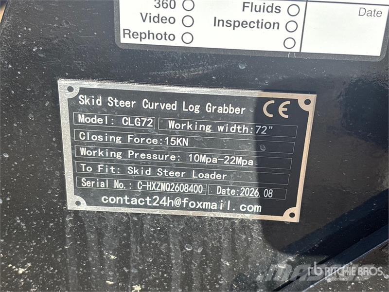 GIYI GY-CLG72 72 in Log Skid Steer Grapple (Unused Grijpers