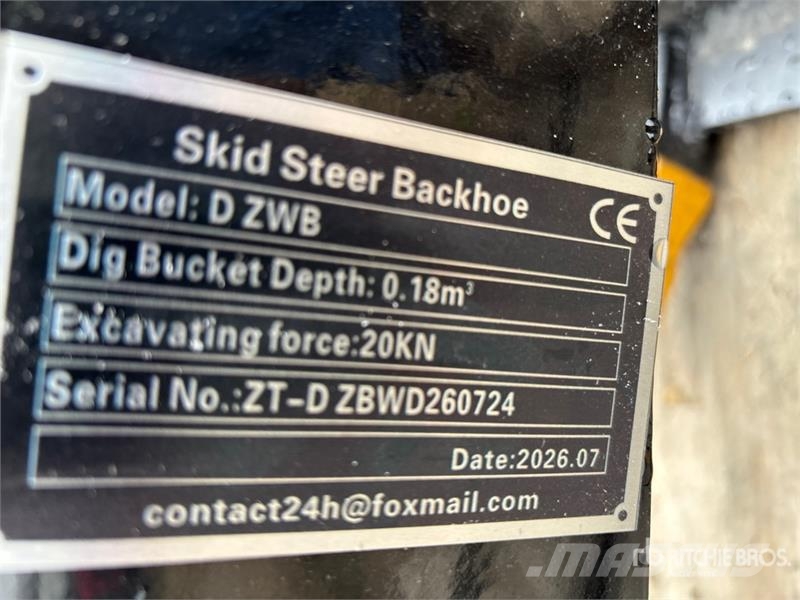 GIYI GY-D ZWB 48 in Skid Steer Backhoe (Unused) Utovarne korpe