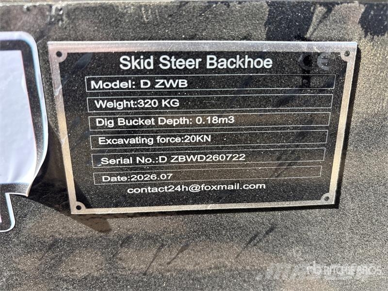  GIYI GY-D ZWB Skid Steer Backhoe (Unused) Pelle rétro arrière