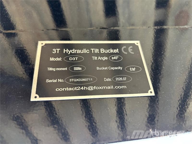  GIYI GY-D3T 32 in Hydraulic Tilting Excavator Buck 挖斗