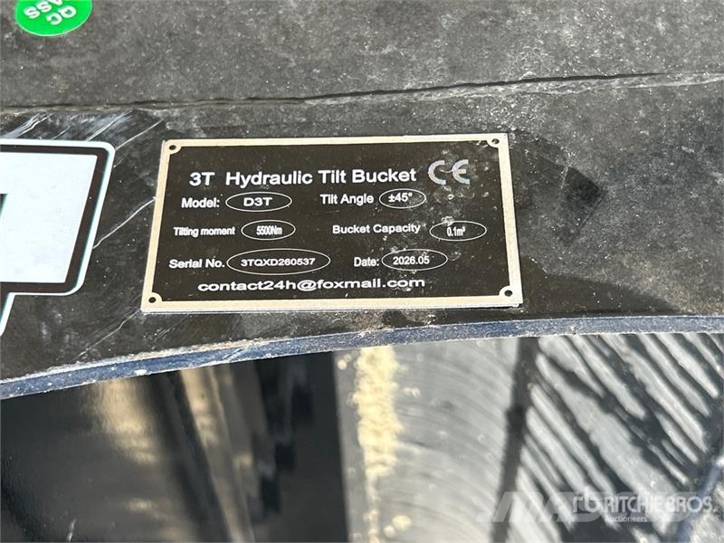 GIYI GY-D3T 32 in Hydraulic Tilting Excavator Buck Godet