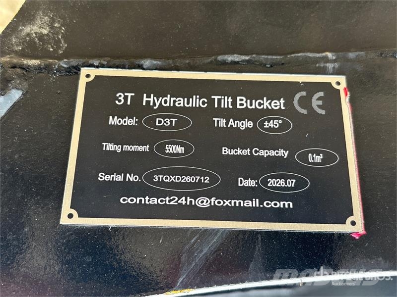  GIYI GY-D3T 32 in Hydraulic Tilting Excavator Buck 挖斗