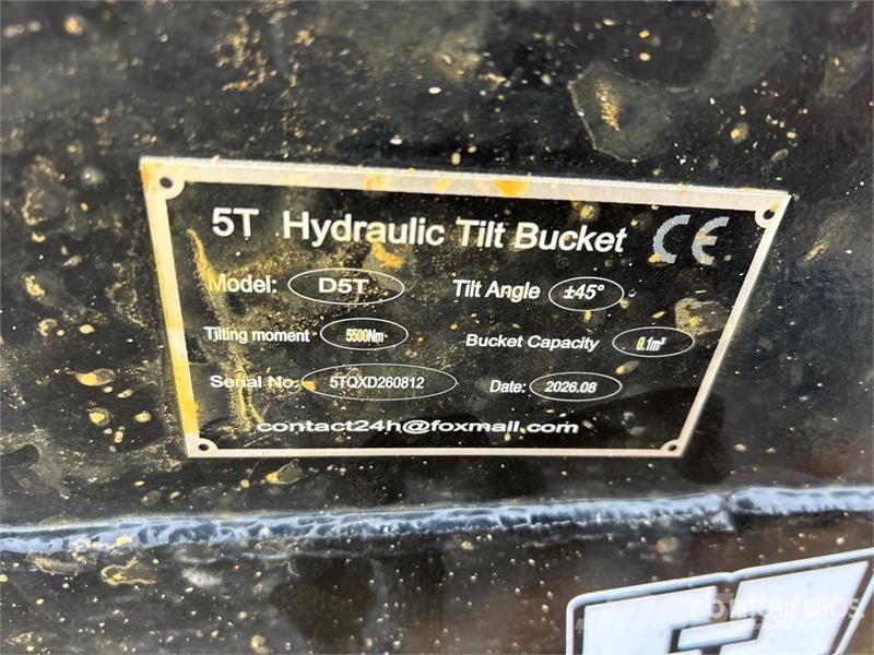 GIYI GY-D5T 35 in Hydraulic Tilting Excavator Buck Buckets