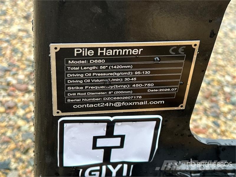  GIYI GY-D680 8 in Skid Steer Post Driver (Unused) Fencing equipment