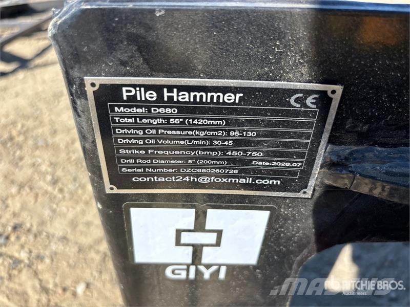 GIYI GY-D680 Skid Steer Post Driver (Unused) Zäune und Zubehör