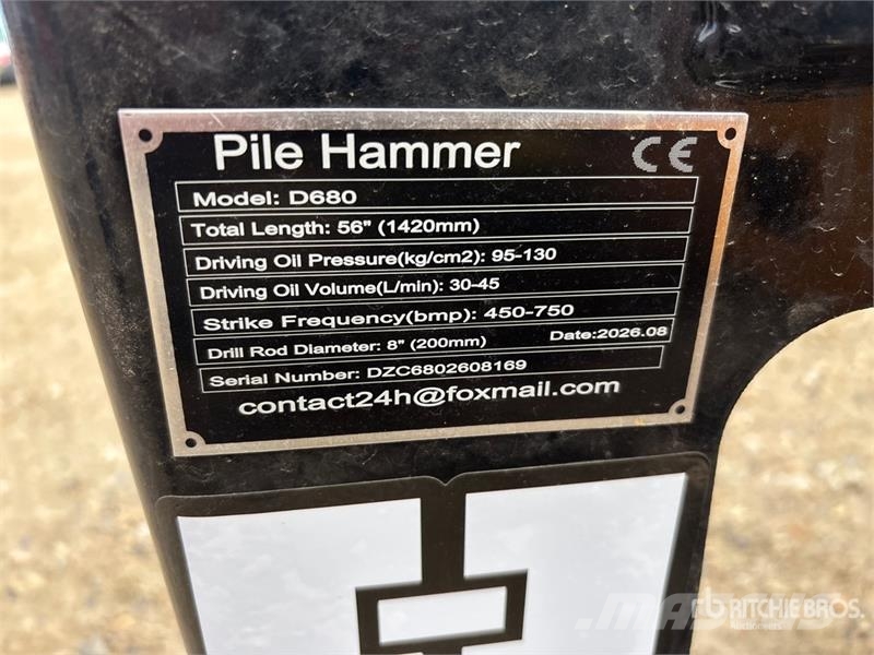  GIYI GY-D680 Skid Steer Post Driver (Unused) Fencing equipment