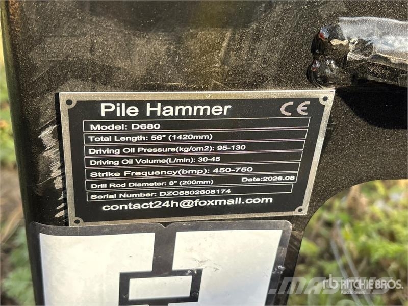  GIYI GY-D680 Skid Steer Post Driver (Unused) Fencing equipment