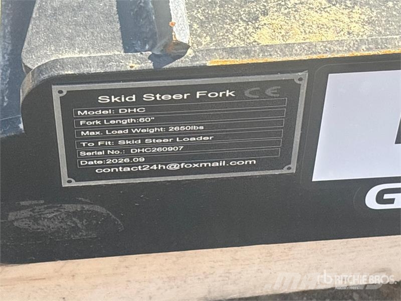  GIYI GY-DHC 59 in Skid Steer Forks (Unused) Horquillas
