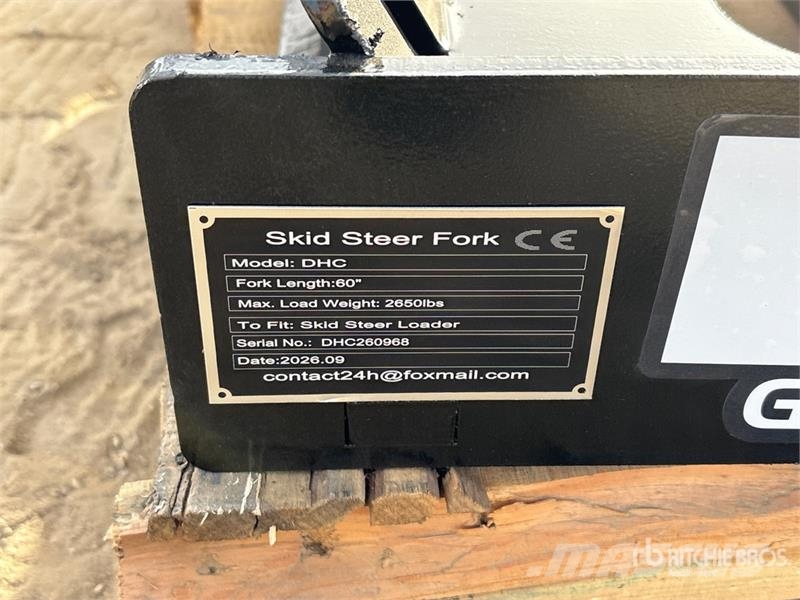 GIYI GY-DHC 60 in Skid Steer Forks (Unused) Horquillas