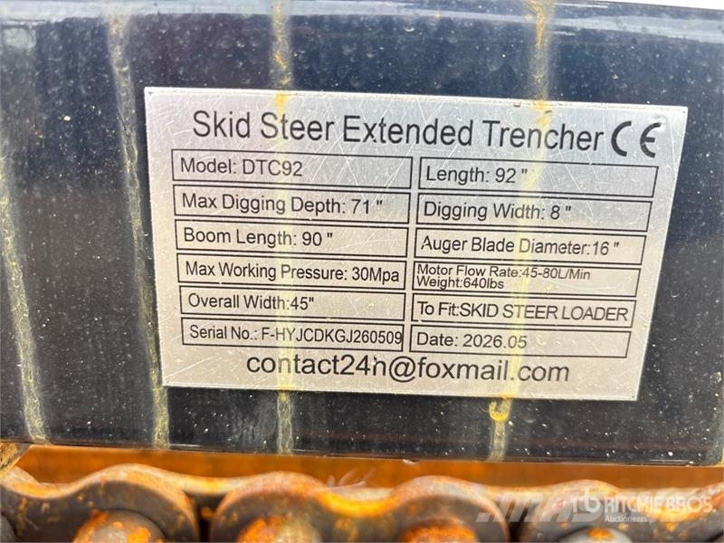 GIYI GY-DTC92 92 in Extended Skid Steer Trencher ( Trenchers