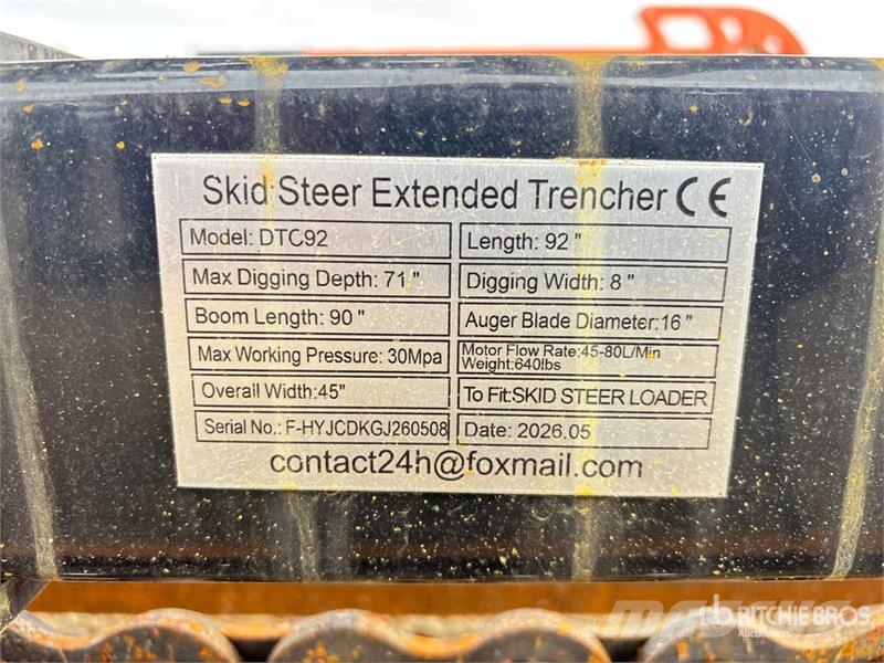GIYI GY-DTC92 92 in Extended Skid Steer Trencher ( Trenchers