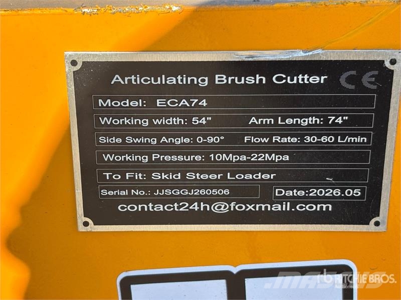 GIYI GY-ECA63 54 in Articulating Skid Steer Brush Mounted and trailed mowers