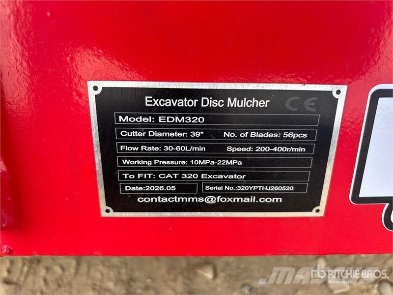 GIYI GY-EDM320 39 in Excavator Disc Mulcher - Fits Drugi deli