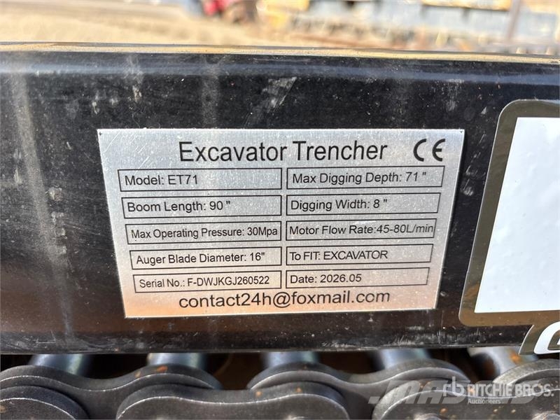  GIYI GY-ET71 71 in Excavator Extended Trencher (Un مكونات أخرى