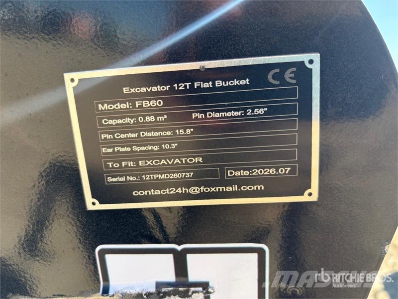 GIYI GY-FB60 0.88 m3 Cleanup Excavator Bucket - Fi Godet