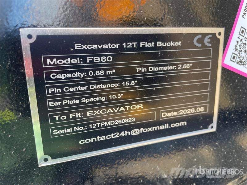 GIYI GY-FB60 58 in 0.88 m3 Cleanup Excavator Bucke バケット