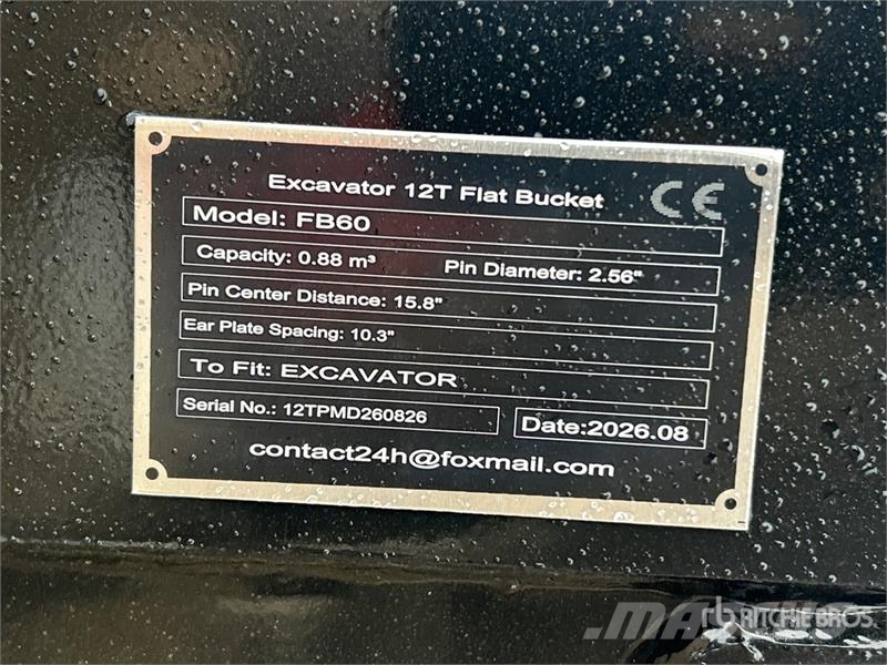 GIYI GY-FB60 60 in Cleanup Excavator Bucket - Fits バケット