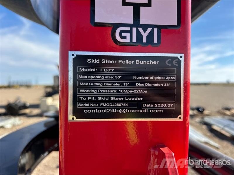 GIYI GY-FB77 30 in Skid Steer Feller Buncher (Unus Drugi deli