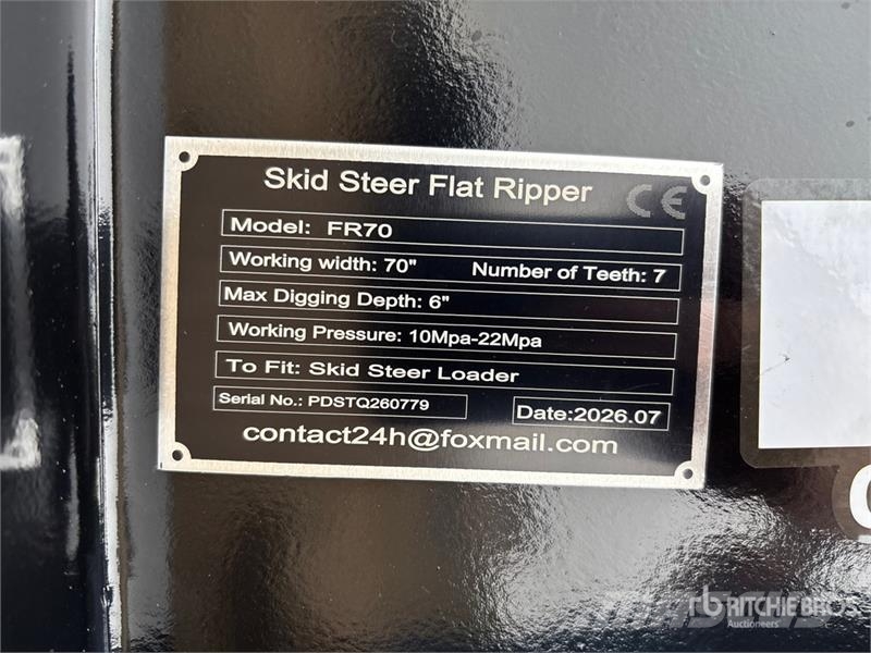  GIYI GY-FR70 69 in Skid Steer Landplane (Unused) Arrastradoras para campos