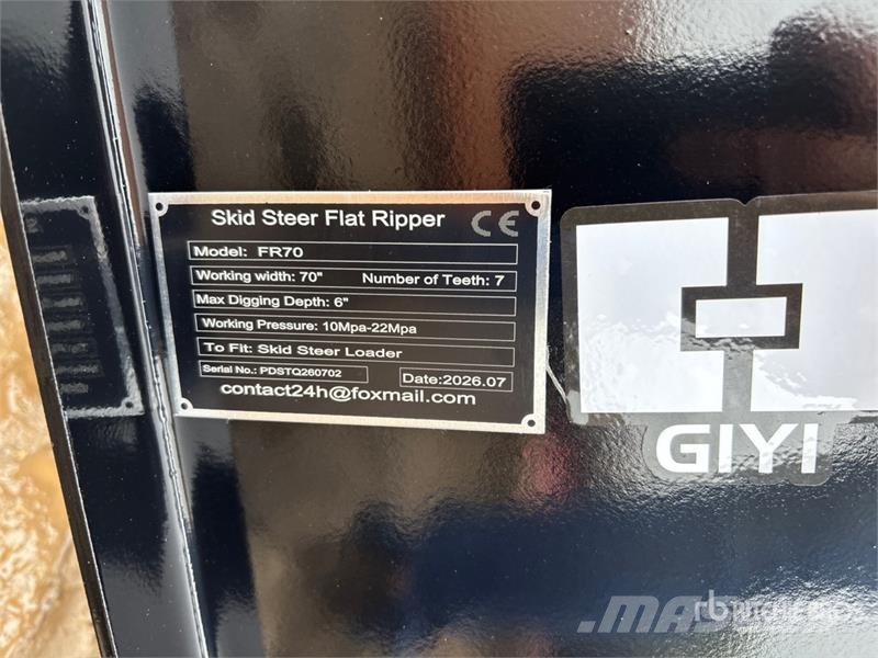  GIYI GY-FR70 69 in Skid Steer Landplane (Unused) Arrastradoras para campos