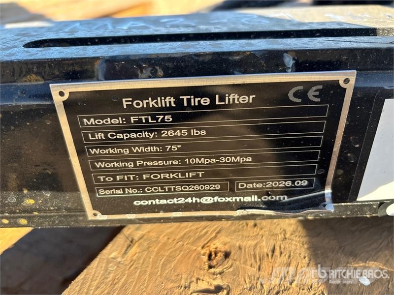  GIYI GY-FTL75 75 in Forklift Tire Lifter (Unused) ملحقات ومكونات أخرى