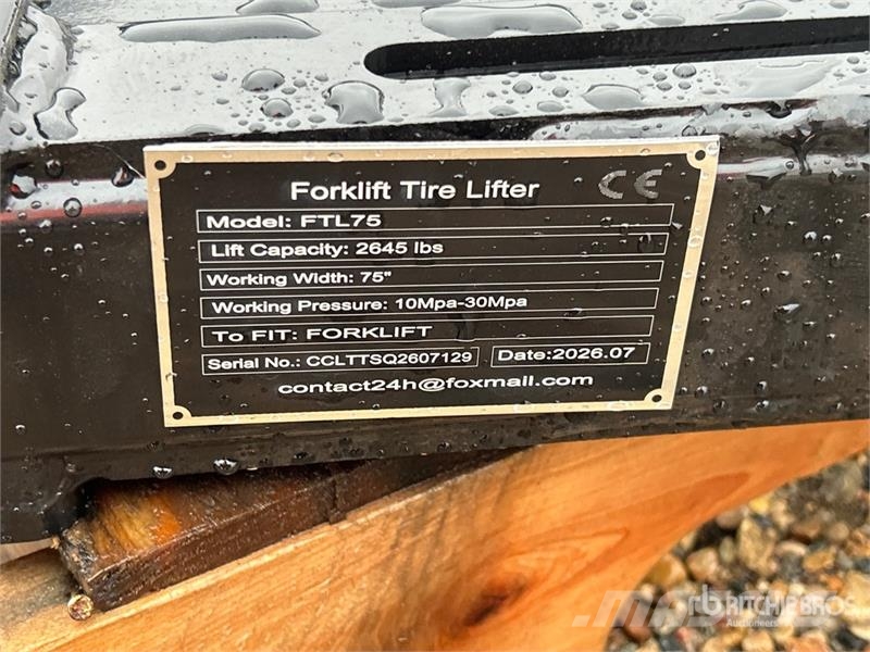 GIYI GY-FTL75 75 in Forklift Tire Lifter (Unused) Övriga tillbehör och komponenter