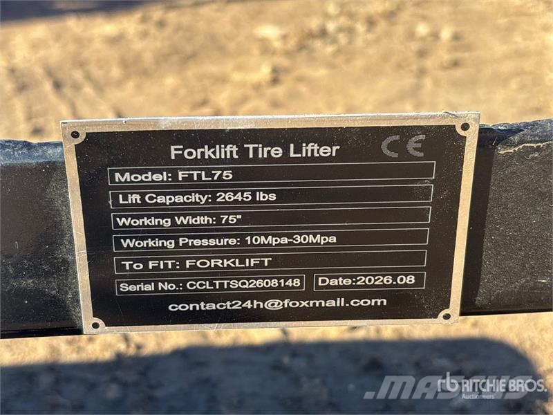  GIYI GY-FTL75 75 in Forklift Tire Lifter (Unused) 其他附件和零組件