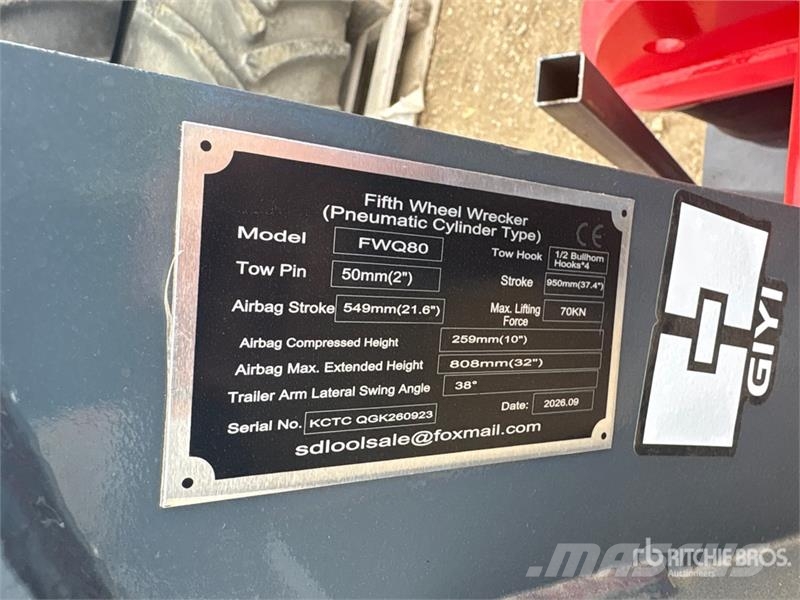  GIYI GY-FWQ80 Fifth Wheel Wrecker Attachment (Unus معدات النقل - غير ذلك