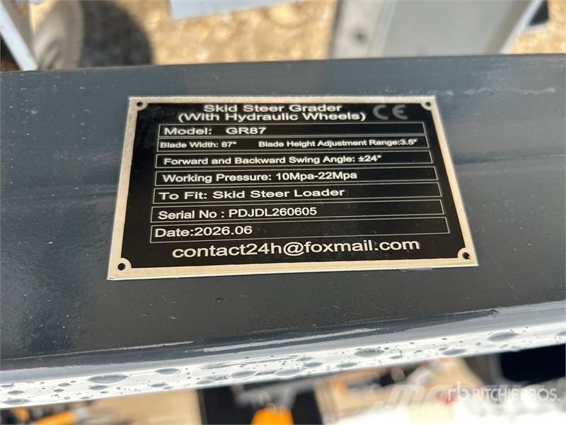  GIYI GY-GR87 87 in Skid Steer Grader (Unused) Drugi deli
