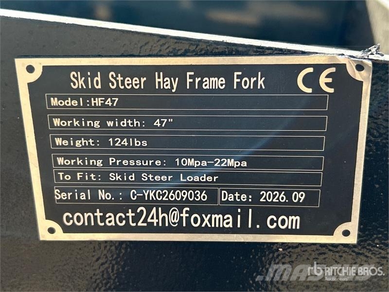  GIYI GY-HF47 40 in Skid Steer Hay Frame (Unused) مكونات أخرى