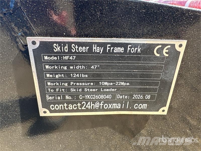 GIYI GY-HF47 47 in Skid Steer Bale Spear (Unused) Andre komponenter