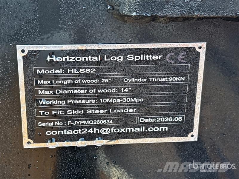 GIYI GY-HLS82 25 in Skid Steer Log Splitter (Unuse Holzspalter