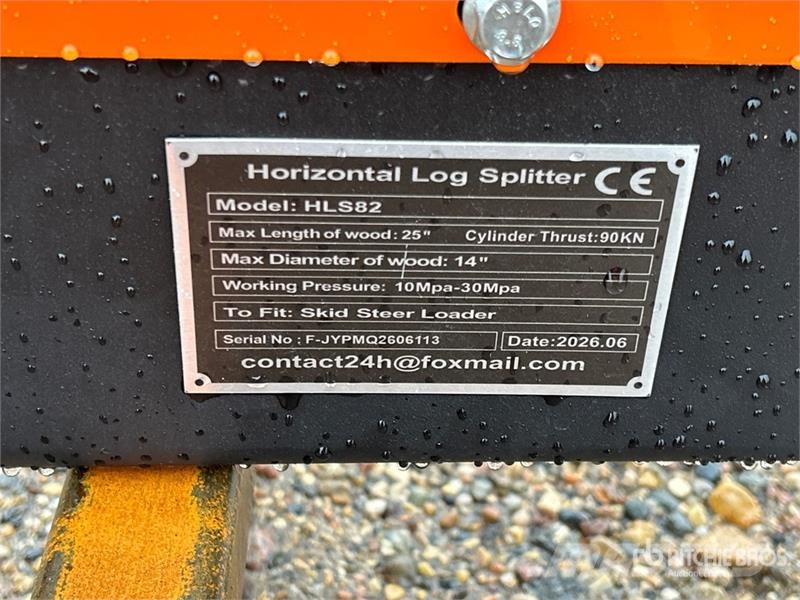 GIYI GY-HLS82 25 in Skid Steer Log Splitter (Unuse Sekačky a rezačky dreva