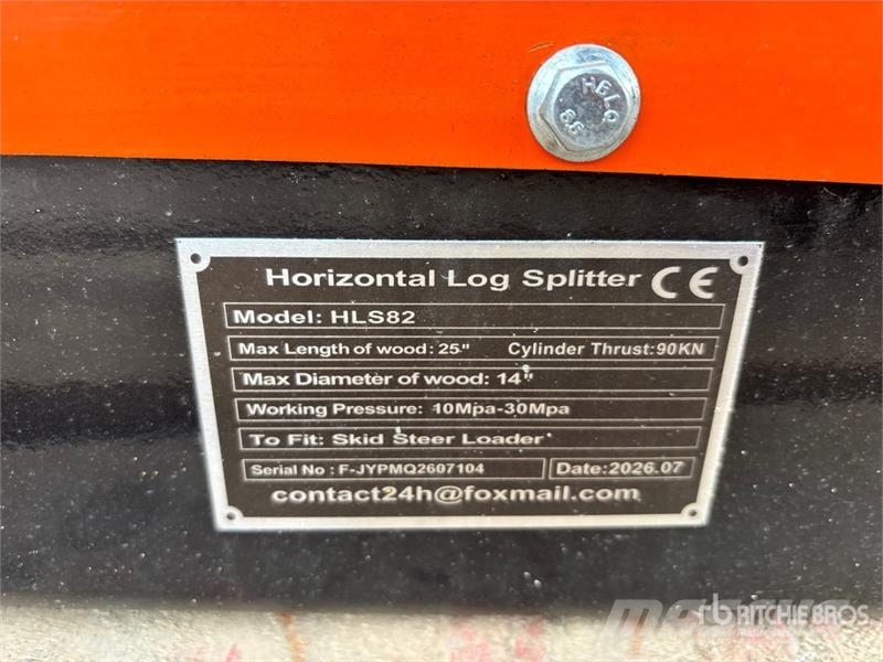 GIYI GY-HLS82 25 in Skid Steer Log Splitter (Unuse Holzspalter