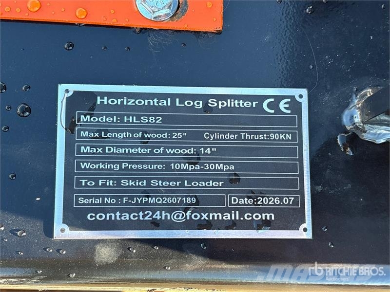 GIYI GY-HLS82 25 in Skid Steer Log Splitter (Unuse Holzspalter