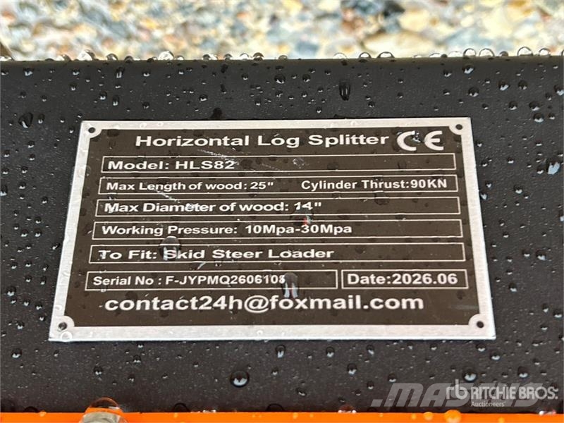 GIYI GY-HLS82 25 in Skid Steer Log Splitter (Unuse Sekačky a rezačky dreva