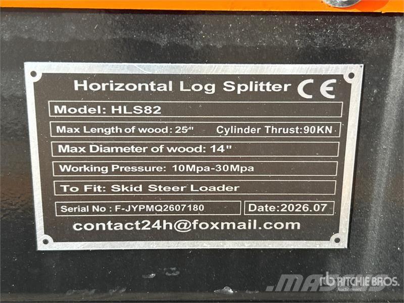 GIYI GY-HLS82 25 in Skid Steer Log Splitter (Unuse Holzspalter